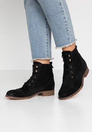 Anna Field Bottines à lacets - black