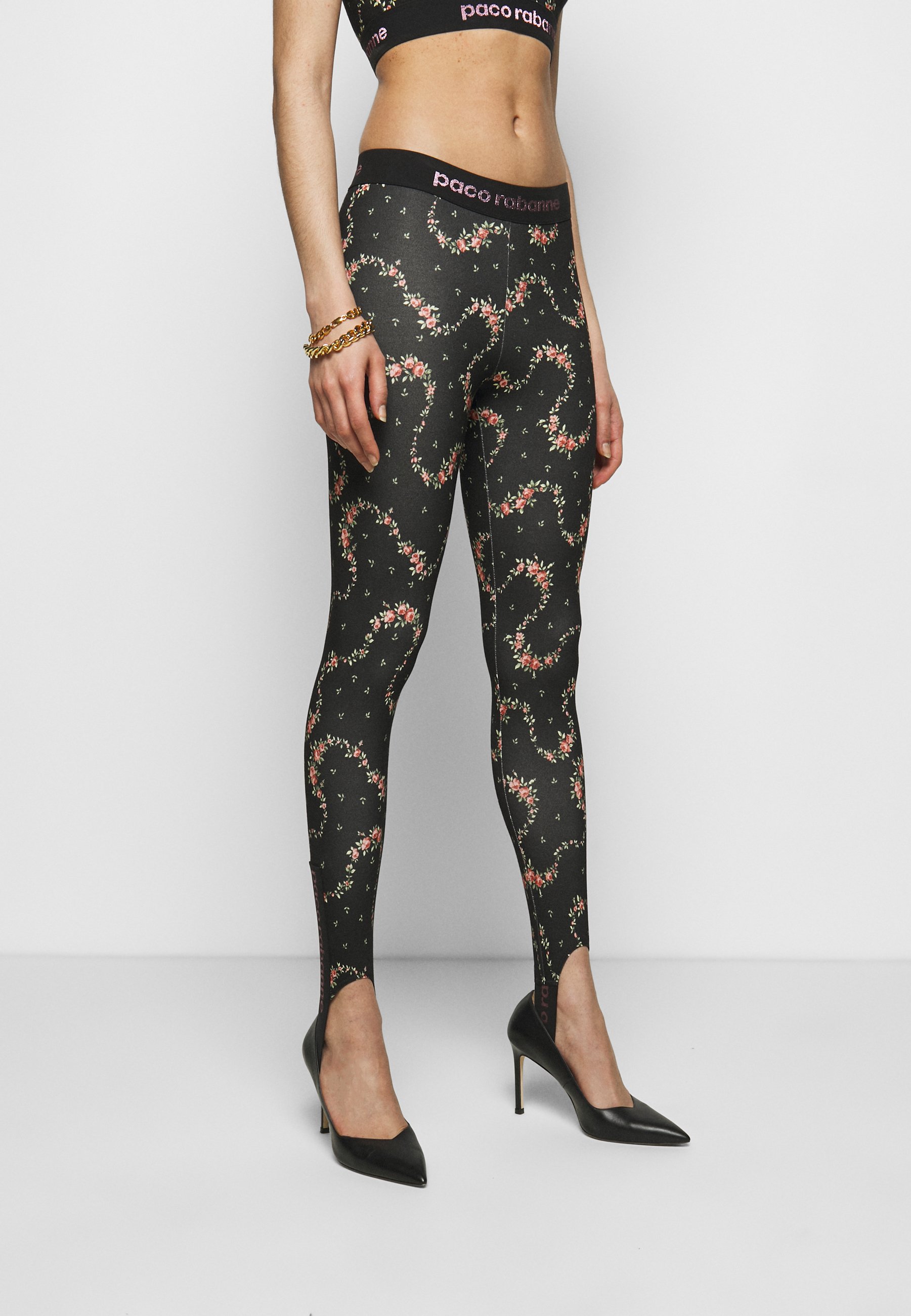 Paco Rabanne Leggings - black/pink 