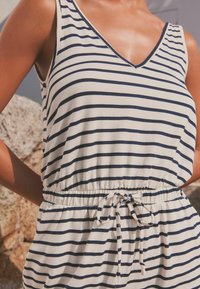 Next V-NECK REGULAR FIT - Overal - cream navy stripe