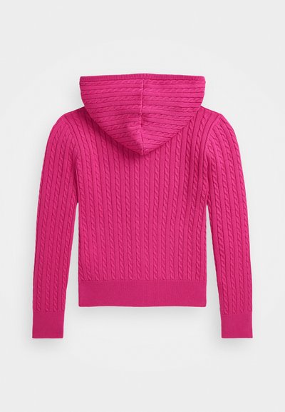 Polo Ralph Lauren MINI CABLE COTTON FULL ZIP HOODIE - Kofta - college pink