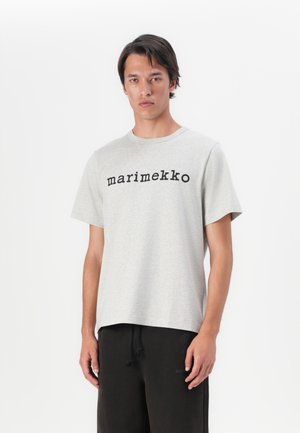 Marimekko VIHNE LOGO PLACEMENT UNISEX - T-shirt con stampa - grey melange/black