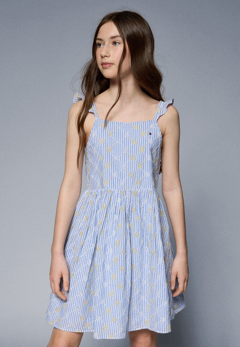 Tommy Hilfiger - BRODERIE ANGLAISE DRESS  - Freizeitkleid - breezy blue, Vergrößern