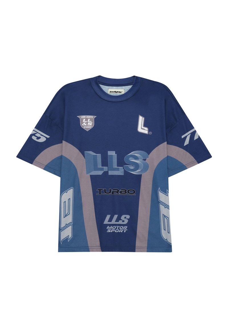 LOW LIGHTS STUDIOS® T-shirt print donkerblauw