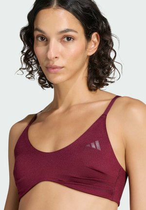 adidas Performance, OPT ESS S LBRA - Light support sports bra - maroon
