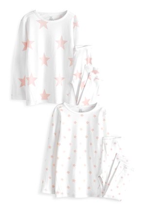 2 PACK  - Pyjamahousut/-shortsit - pink white star