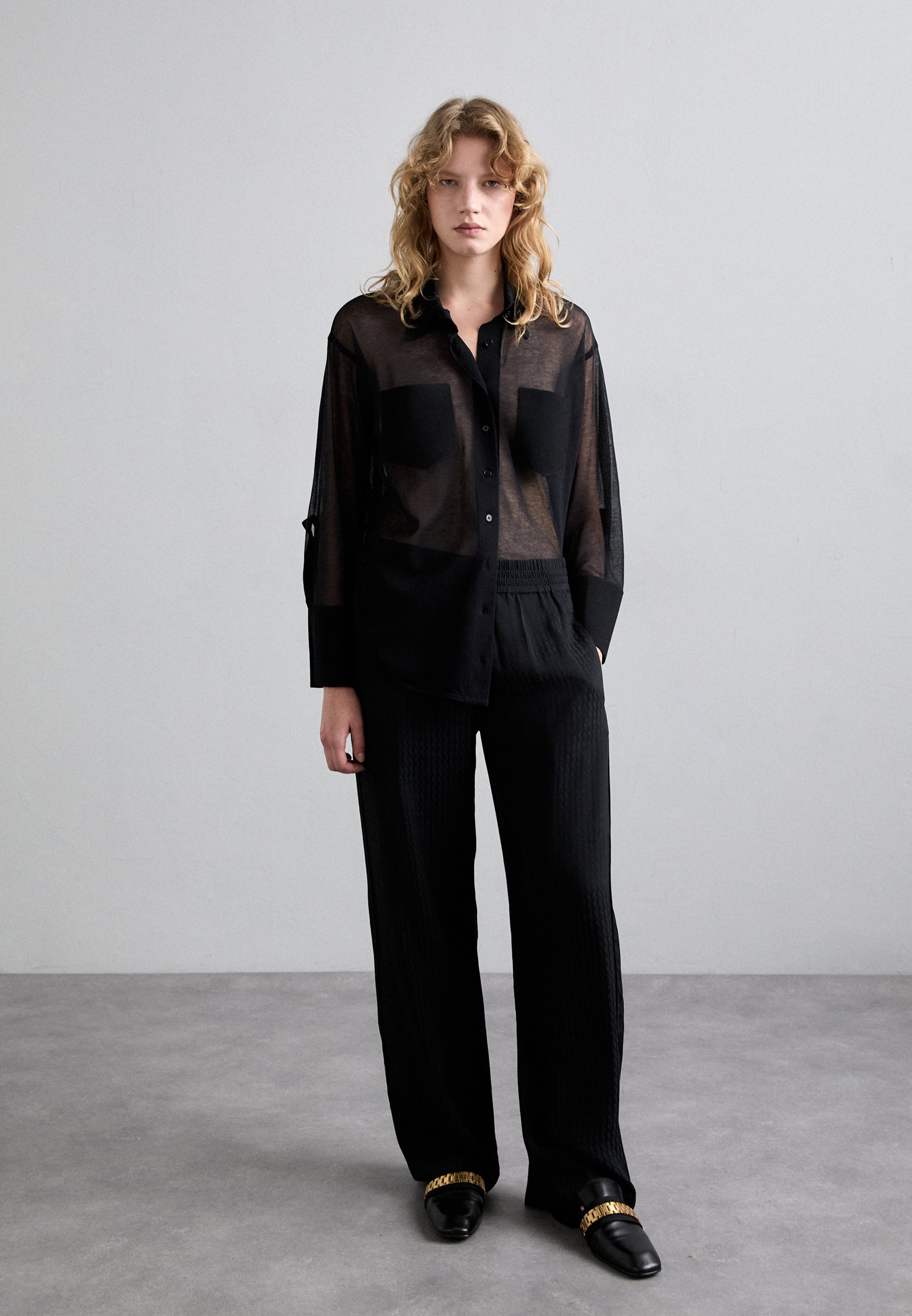 Victoria Beckham POCKET DETAIL - Button-down blouse - black