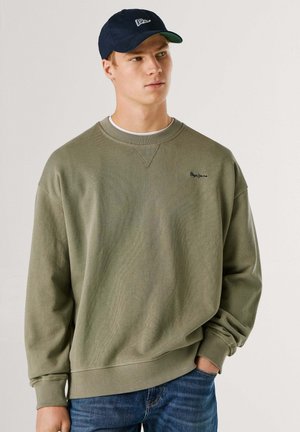 GEO CREW SMALL LOGO - Športni pulover - palm green