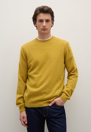 PIOMBO REGULAR FIT CREW NECK IN PURE  - Strickpullover - ochre yellow