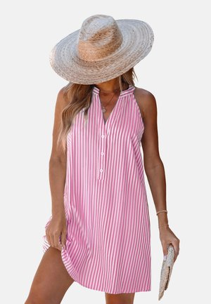 Cupshe STRIPED - Vestido camisero - pink