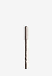 Matita eyeliner marrone con una finitura opaca e liscia. Presenta un design retrattile con una punta appuntita per un'applicazione precisa.