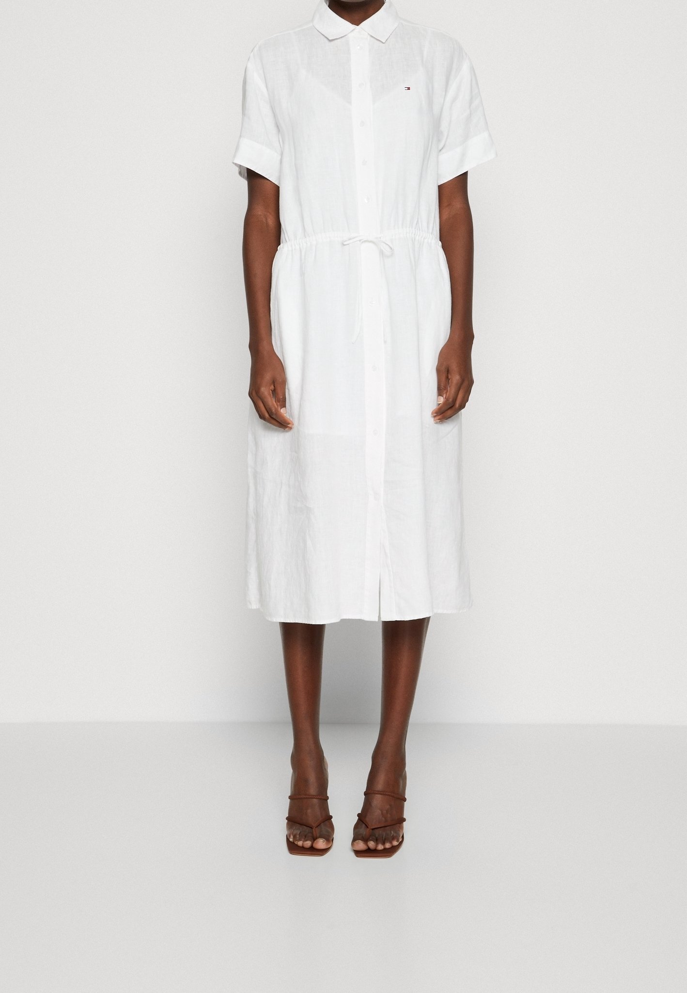 wedding guest a line dress Gold V-Neck Layers A-Line Wedding Guest Dress, Gold / M main image 1