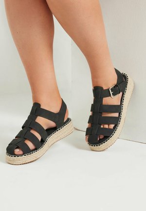 EXTRA WIDE FIT GLADIATOR  - Sandalen - black