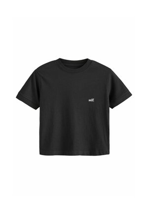 SELF CROP REGULAR FIT - Základné tričko - black