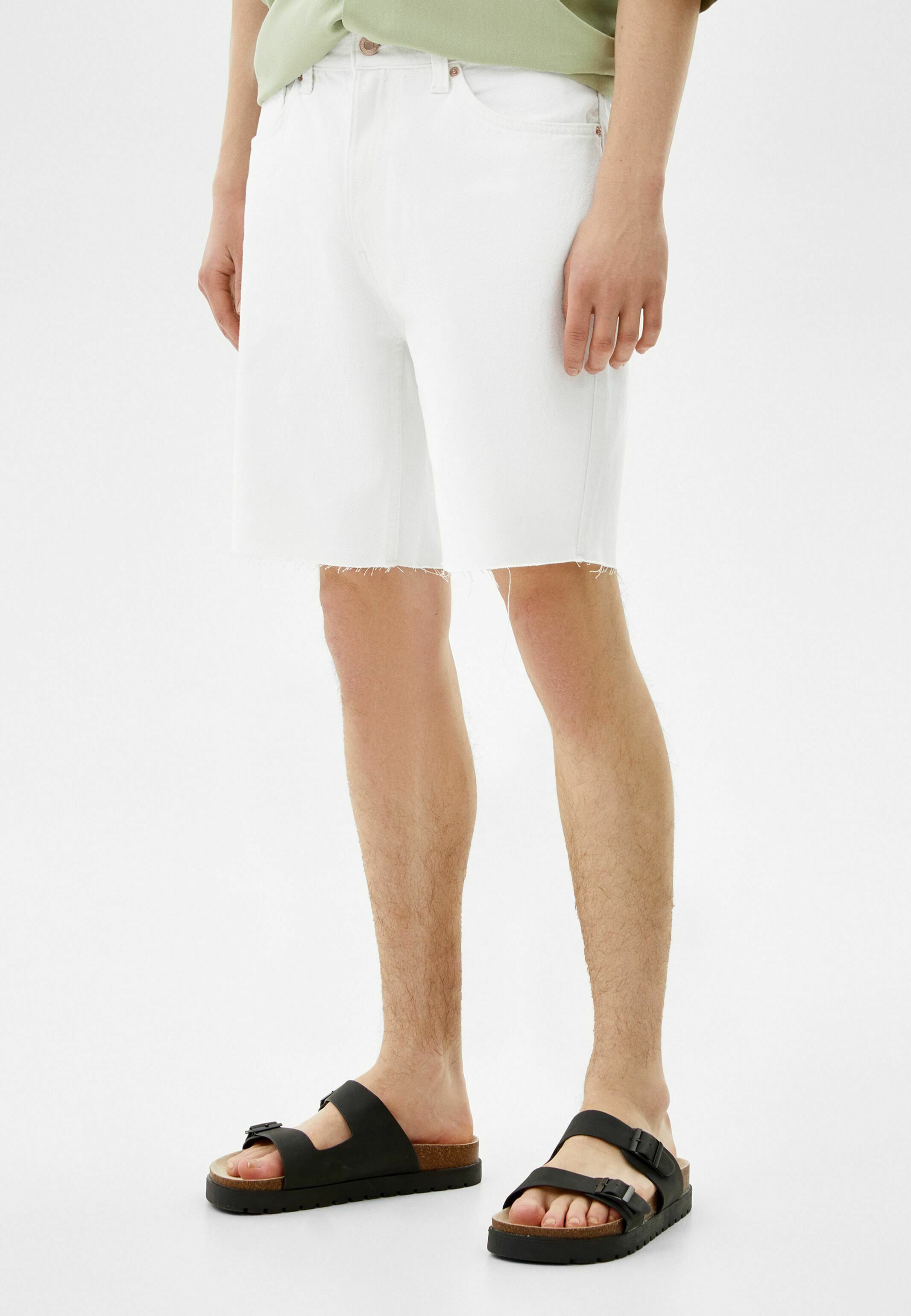 Bershka BERMUDA - Shorts di jeans - white/bianco - Zalando.it
