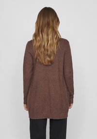 VILA VIRIL OPEN NOOS - Cardigan - shaved chocolate