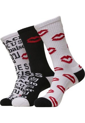 KISS  3PACK - Socken - black/white/red