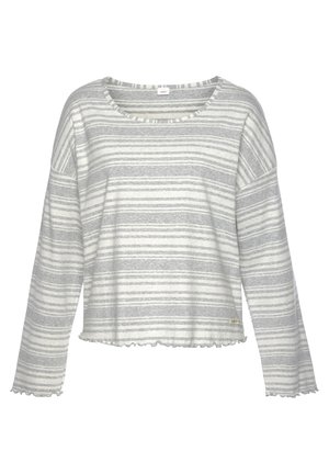 LANGARM - Long sleeved top - grau gestreift