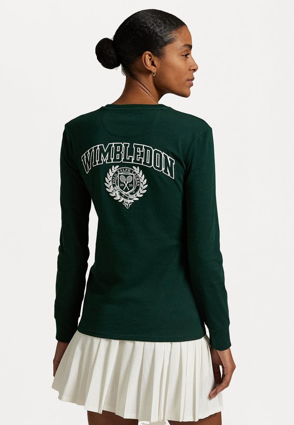 WIMBLEDON CREST JERSEY LONG SLEEVE TEE - Long sleeved top - moss agate3