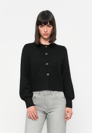JDYAMANDA LIFE O NECK CARDI - Vesta na kopčanje - black