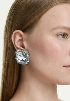 Swarovski, UNA ANGELIC CLIP EARRINGS, CUSHION CUT, WHITE, RUTHENIUM PLATED - Oorbellen - white