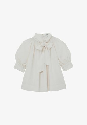 Reiss, REGULAR FIT - LERINA TIE-NECK SHORT-SLEEVE - Pluus - ivory