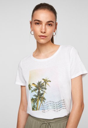 Print T-shirt - white placed print