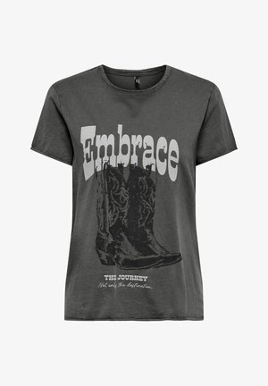 ONLY, ONLLUCY LIFE REG JRS NOOS - Camiseta estampada - gunmetal