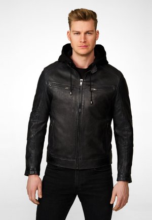 Mustang Lederjacke - black/schwarz