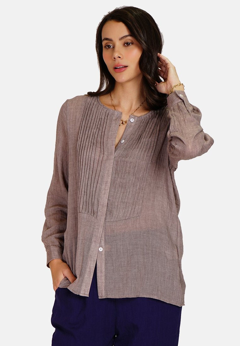 Le Jardin Du Lin Overhemdblouse mauve Le Jardin Du Lin Overhemdblouse mauve