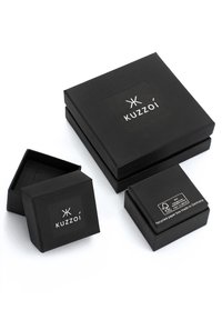 KUZZOI STRUCTURED COIN CROSS - Halsband - gold-coloured