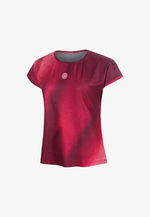 BIDI BADU, T-SHIRT FREEZE OUT CAPSLEEVE T-SHIRT W - T-shirt de sport - - wine - flamingo