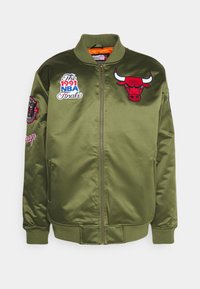 Mitchell & Ness CHICAGO BULLS NBA FLIGHT JACKET - Outdoorjacke - dark green