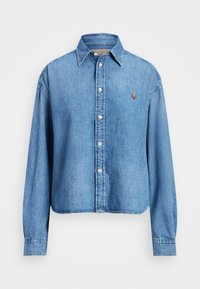 WIDE CROPPED DENIM SHIRT - Užsagstoma palaidinė - zaia wash