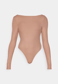 AVA SCOOP BACK BODYSUIT THONG - Triko - brownie