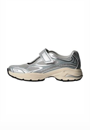 MARY JANE - Ankle strap ballet pumps - silver-coloured