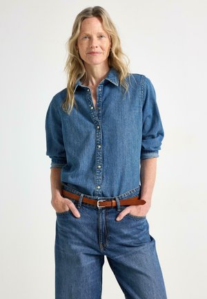 Lindex, LINDEX LONG-SLEEVED DENIM SHIRT LINDEX - Skjortebluser - blue denim