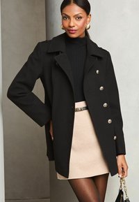 Lipsy PETITE FIT SMART MILITARY  - Īss mētelis - black