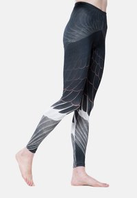 DUE. VULTURE - Tamprės – kelnės - mottled dark grey/ brown