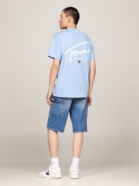 Tommy Jeans SIGNATURE TEE - T-shirts med print - westside blue