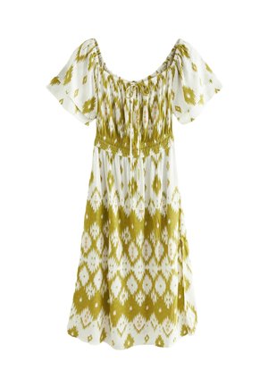 PETITE FIT - OFF SHOULDER  - Denní šaty - white green