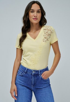 SLIM - Print T-shirt - gelb