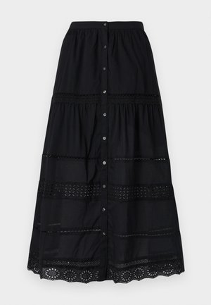 GAP TRIM MAXI SKIRT - Maxi skirt - true black
