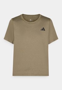 TRAIN ESSENTIALS 3STRIPES WORKOUT - T-shirt till träning - olive strata/black
