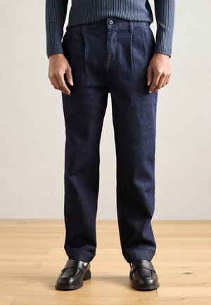 DOUBLE PLEAT PANTS - Jeans straight leg - indigo blue