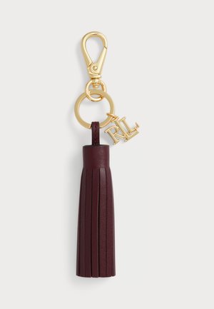 LOGO & LEATHER TASSEL CHARM - Võtmehoidjad - dark garnet
