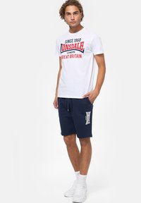 Lonsdale NORMALE PASSFORM FRINGFORD - Pantalon de survêtement - navy white