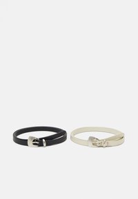 LEATHER 2 PACK - Belt - black/off-white