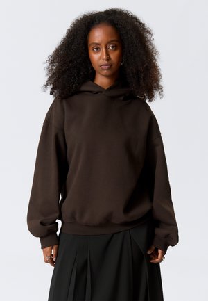 HEAVY HOODIE - Sweat à capuche - dark brown