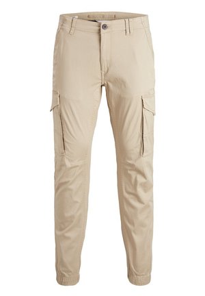 JACK & JONES JUNIOR CARGOHOSE JUNGS TAPERED FIT - Pantalones cargo - white pepper