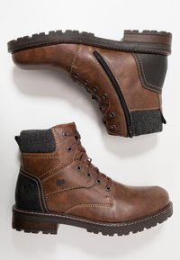Rieker Schnürstiefelette - toffee/schwarz/granit